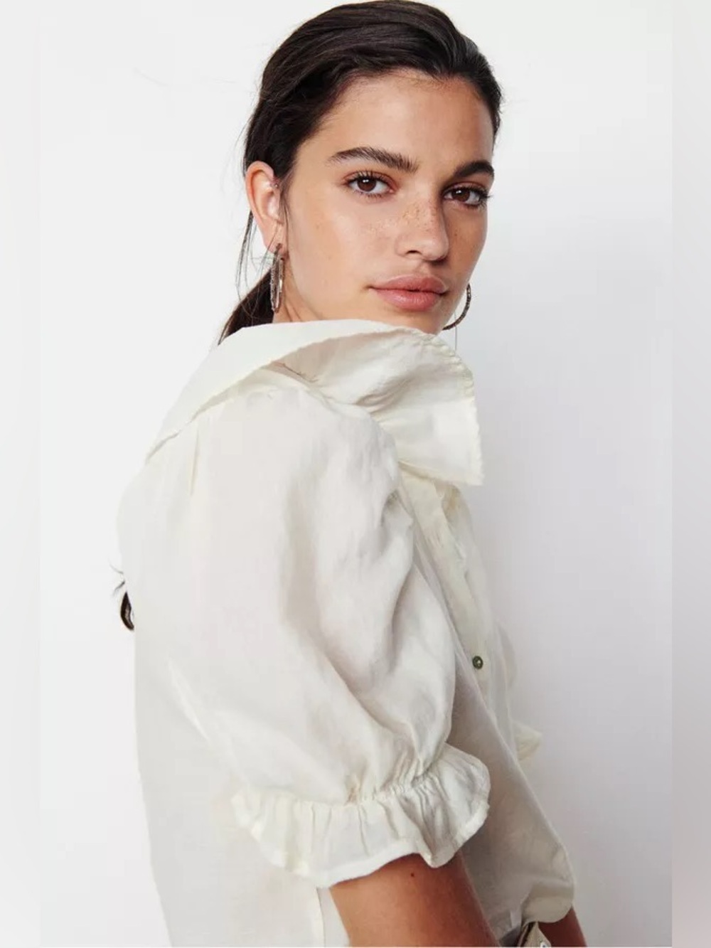 Ba&sh Tamaris Ruffled Button-Down Shirt - Picture 4 of 11